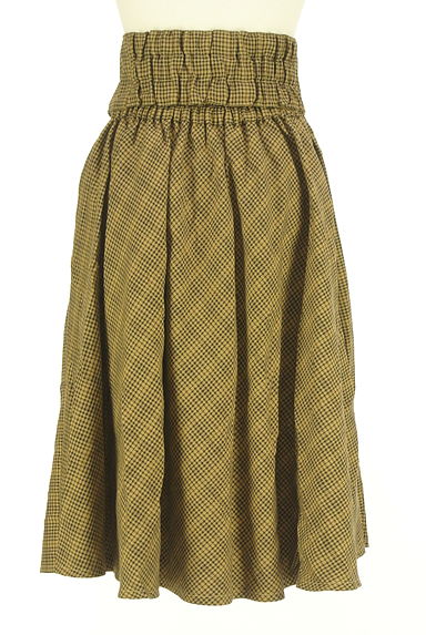 axes femme（アクシーズファム）の古着「ベルト付きフロントボタンチェックミディスカート（スカート）」大画像２へ