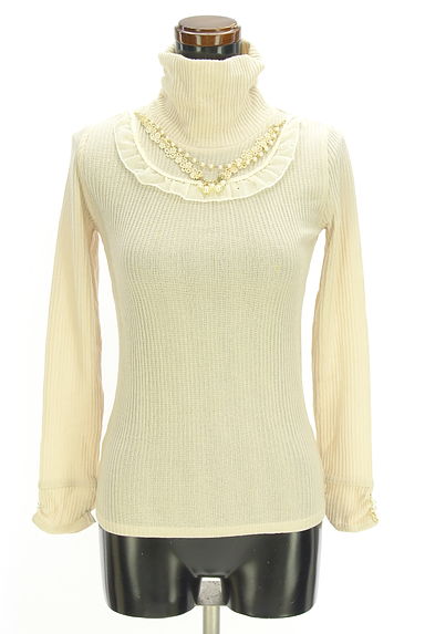 axes femme（アクシーズファム）の古着「パールネックレス付きハイネックリブニット（ニット）」大画像１へ