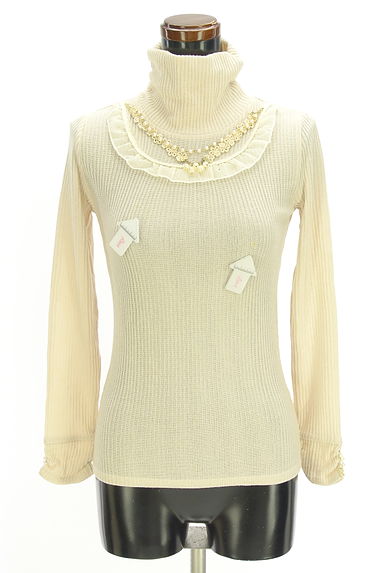 axes femme（アクシーズファム）の古着「パールネックレス付きハイネックリブニット（ニット）」大画像４へ