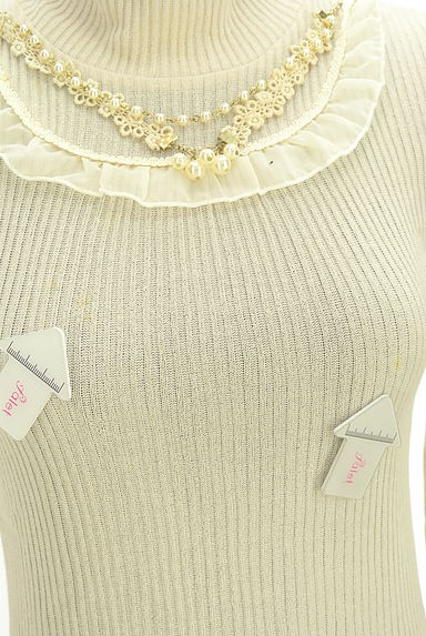 axes femme（アクシーズファム）の古着「パールネックレス付きハイネックリブニット（ニット）」大画像５へ