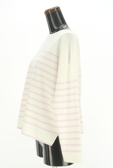 Stola.（ストラ）の古着「パネルボーダーニットトップス（ニット）」大画像３へ