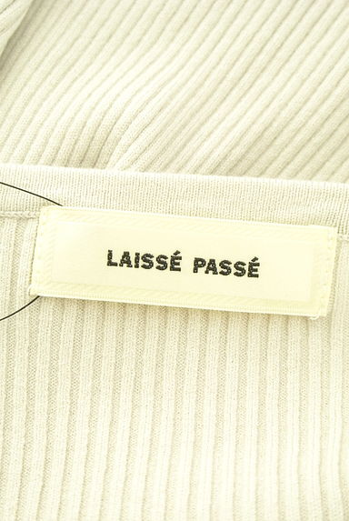 LAISSE PASSE（レッセパッセ）の古着「花刺繍入りVネックリブニットトップス（ニット）」大画像６へ