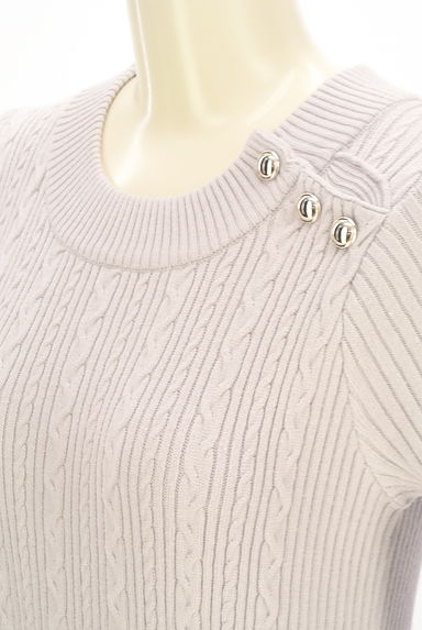 JILL by JILLSTUART（ジルバイジルスチュアート）の古着「ケーブルニット膝丈ワンピース（ワンピース・チュニック）」大画像４へ