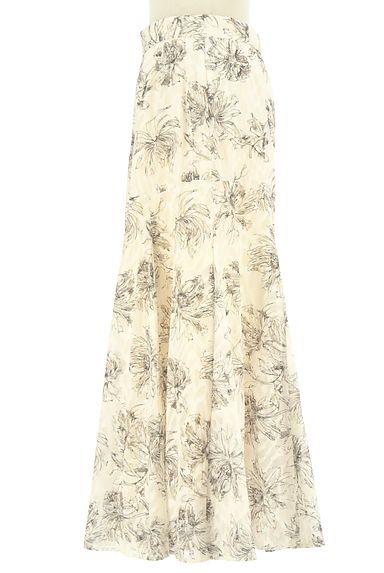 JUSGLITTY（ジャスグリッティー）の古着「花柄シアーロングフレアスカート（ロングスカート・マキシスカート）」大画像３へ