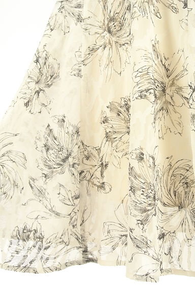 JUSGLITTY（ジャスグリッティー）の古着「花柄シアーロングフレアスカート（ロングスカート・マキシスカート）」大画像５へ