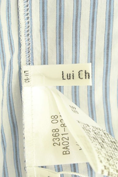 LUI CHANTANT（ルイシャンタン）の古着「ヘンリーネックストライプブラウス（カットソー・プルオーバー）」大画像６へ