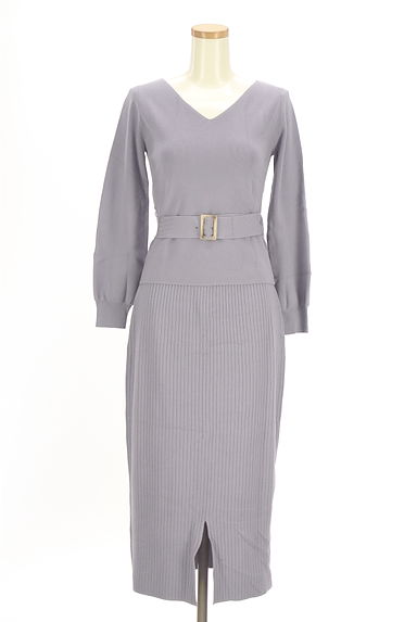 PROPORTION BODY DRESSING（プロポーションボディ ドレッシング）の古着「Ｖネックニット×タイトスカートセットアップ（セットアップ（ジャケット＋スカート））」大画像１へ