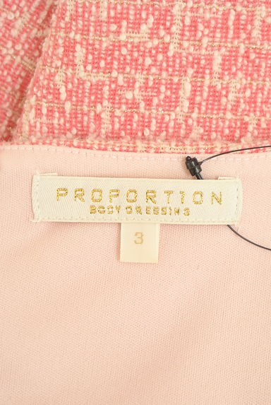 PROPORTION BODY DRESSING（プロポーションボディ ドレッシング）の古着「ラメ糸混ツイードセパレート風ワンピース（ワンピース・チュニック）」大画像６へ