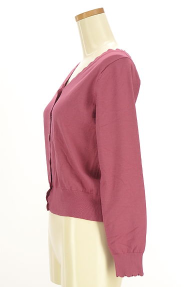 PROPORTION BODY DRESSING（プロポーションボディ ドレッシング）の古着「ラインストーンボタンスカラップニットカーデ（カーディガン・ボレロ）」大画像３へ