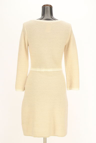 PROPORTION BODY DRESSING（プロポーションボディ ドレッシング）の古着「ラメ糸混パイピングニットワンピース（ワンピース・チュニック）」大画像２へ