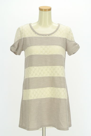 axes femme（アクシーズファム）の古着「バックシフォンレース切替ニットプルオーバー（ニット）」大画像１へ