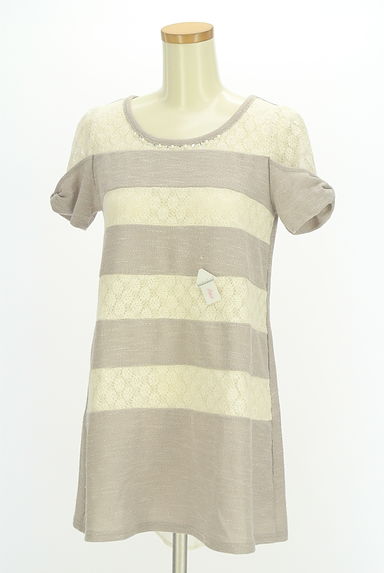 axes femme（アクシーズファム）の古着「バックシフォンレース切替ニットプルオーバー（ニット）」大画像４へ