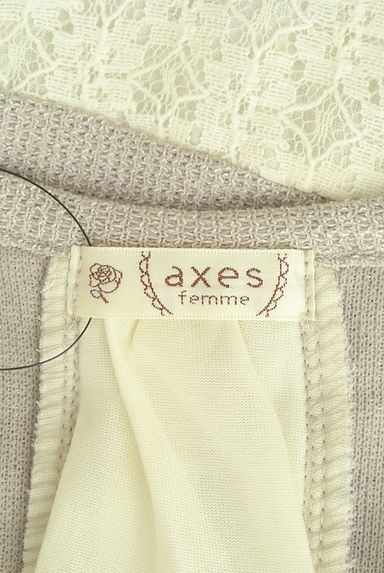 axes femme（アクシーズファム）の古着「バックシフォンレース切替ニットプルオーバー（ニット）」大画像６へ