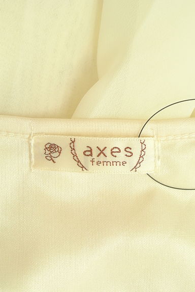 axes femme（アクシーズファム）の古着「リボン付きレース×シフォンカットソー（カットソー・プルオーバー）」大画像６へ