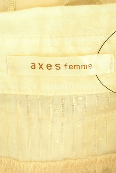 axes femme（アクシーズファム）の古着「背面シフォン切替ドット×ストライプ柄ブラウス（ブラウス）」大画像６へ