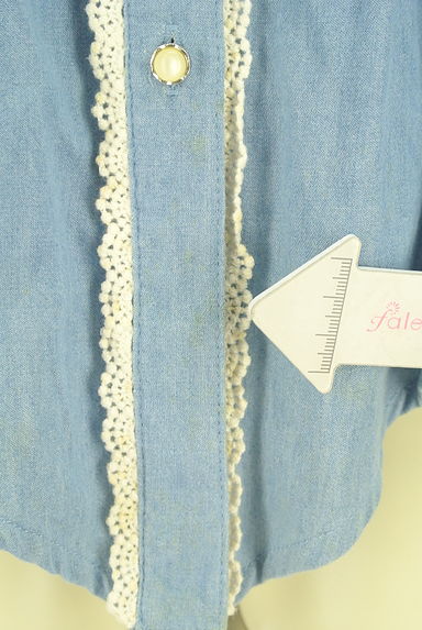 axes femme（アクシーズファム）の古着「レースダンガリーシャツ（ブラウス）」大画像５へ