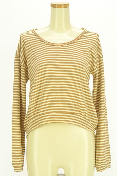 axes femme（アクシーズファム）の古着「ボーダー柄ドロップショルダープルオーバー（カットソー・プルオーバー）」大画像１へ