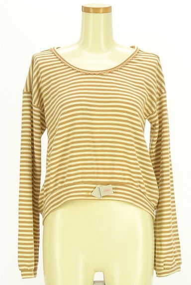 axes femme（アクシーズファム）の古着「ボーダー柄ドロップショルダープルオーバー（カットソー・プルオーバー）」大画像４へ