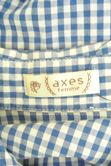 axes femme（アクシーズファム）の古着「レース襟ギンガムチェックブラウス（ブラウス）」大画像６へ