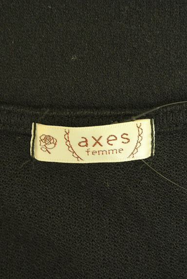 axes femme（アクシーズファム）の古着「シフォン×ストライプ切替トッパーカーディガン（カーディガン・ボレロ）」大画像６へ