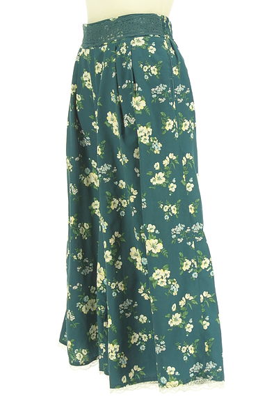 axes femme（アクシーズファム）の古着「花柄タックワイドパンツ（パンツ）」大画像３へ