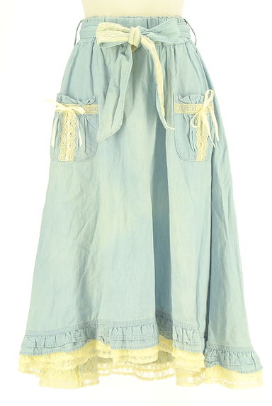 axes femme（アクシーズファム）の古着「ベルト付きフィッシュテールダンガリースカート（ロングスカート・マキシスカート）」大画像１へ