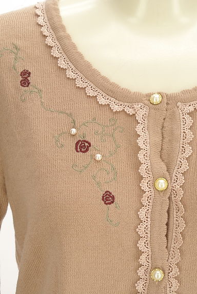 axes femme（アクシーズファム）の古着「花刺繍ニットカーディガン（カーディガン・ボレロ）」大画像４へ