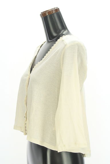 axes femme（アクシーズファム）の古着「薄手ニット×シフォン切替カーディガン（カーディガン・ボレロ）」大画像３へ
