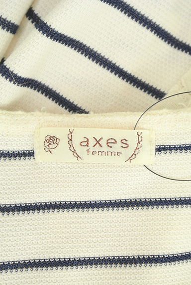 axes femme（アクシーズファム）の古着「レース切替ボーダープルオーバー（カットソー・プルオーバー）」大画像６へ