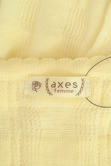 axes femme（アクシーズファム）の古着「裾レースチェック柄透かし編みニット（ニット）」大画像６へ