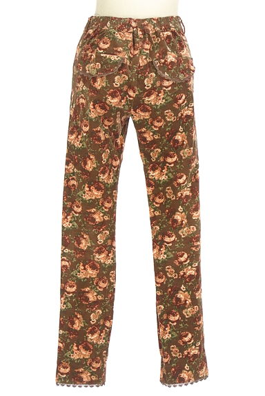 axes femme（アクシーズファム）の古着「レース付き花柄コーデュロイパンツ（パンツ）」大画像２へ