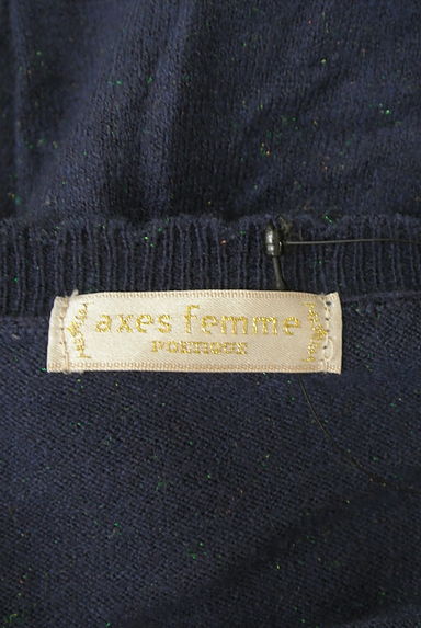 axes femme（アクシーズファム）の古着「花モチーフ付きフリルニットトップス（ニット）」大画像６へ