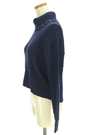 axes femme（アクシーズファム）の古着「パール付きタートルネックケーブルニット（ニット）」大画像３へ