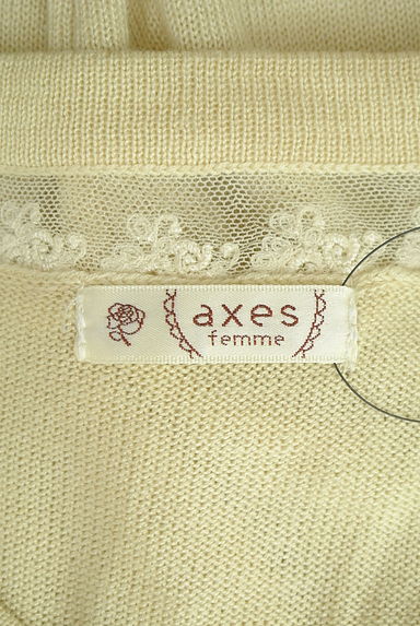 axes femme（アクシーズファム）の古着「刺繍レースVネックニットトップス（ニット）」大画像６へ