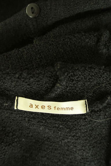 axes femme（アクシーズファム）の古着「ファー付きフーディニットカーディガン（カーディガン・ボレロ）」大画像６へ
