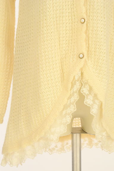 axes femme（アクシーズファム）の古着「スパンコール花刺繍ミドルニットカーディガン（カーディガン・ボレロ）」大画像５へ