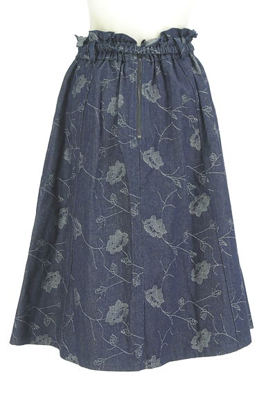 axes femme（アクシーズファム）の古着「花柄デニムミディスカート（スカート）」大画像２へ