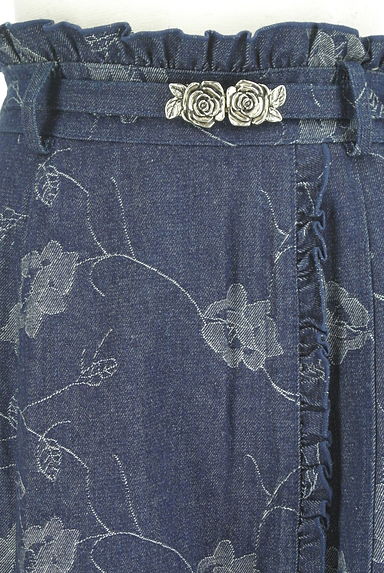 axes femme（アクシーズファム）の古着「花柄デニムミディスカート（スカート）」大画像４へ