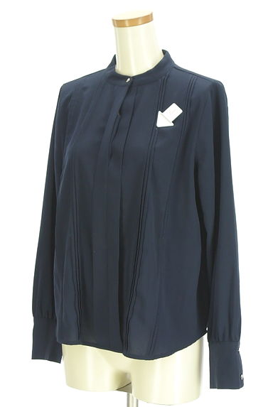 N.Natural Beauty Basic*（エヌ ナチュラルビューティーベーシック）の古着「バンドカラーピンタックブラウス（カットソー・プルオーバー）」大画像４へ