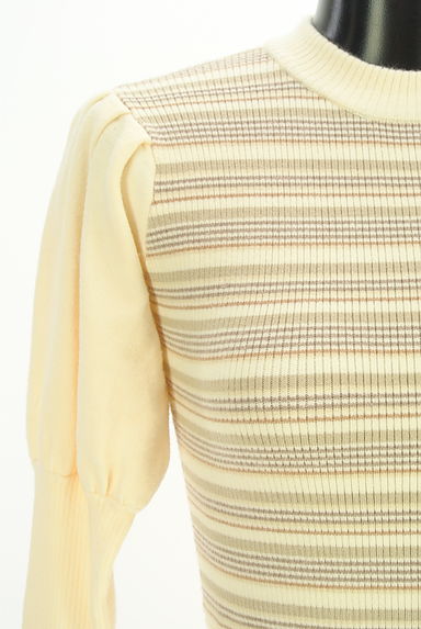 Darich（ダーリッチ）の古着「パフスリーブボーダーニット膝上ワンピース（ワンピース・チュニック）」大画像４へ