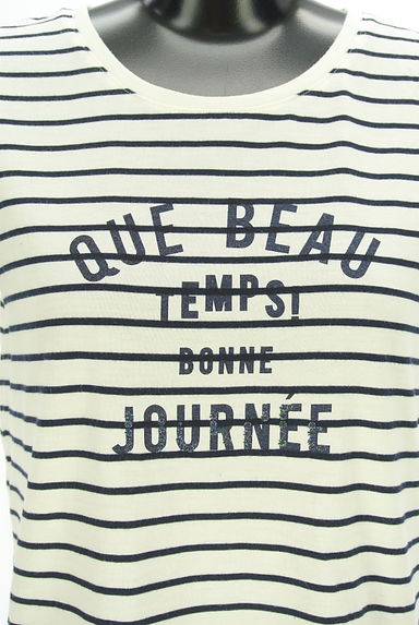 anySiS（エニィスィス）の古着「スパンコールロゴボーダーTシャツ（Ｔシャツ）」大画像４へ