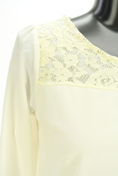 PROPORTION BODY DRESSING（プロポーションボディ ドレッシング）の古着「ヨークレースシフォンカットソー（カットソー・プルオーバー）」大画像４へ
