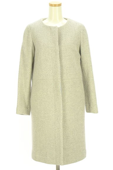NATURAL BEAUTY BASIC（ナチュラルビューティベーシック）の古着「ノーカラー起毛ロングコート（コート）」大画像１へ
