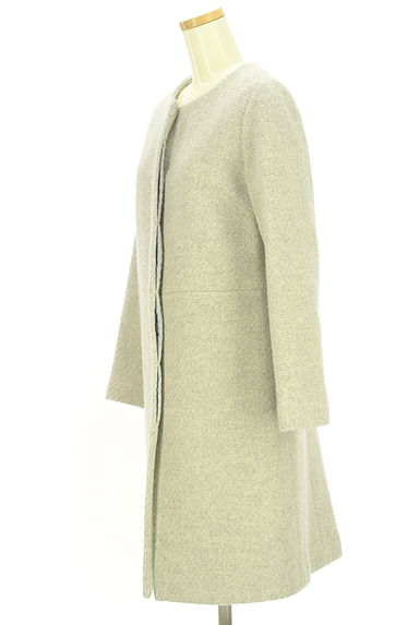 NATURAL BEAUTY BASIC（ナチュラルビューティベーシック）の古着「ノーカラー起毛ロングコート（コート）」大画像３へ