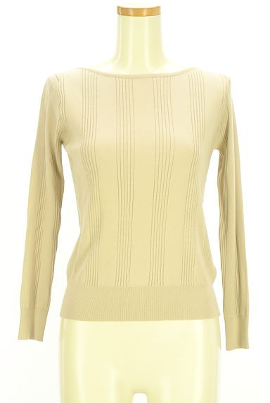 NATURAL BEAUTY BASIC（ナチュラルビューティベーシック）の古着「ボートネックリブニットトップス（ニット）」大画像１へ