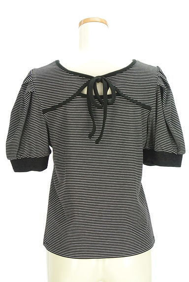 axes femme（アクシーズファム）の古着「バックオープンパフスリボーダーカットソー（カットソー・プルオーバー）」大画像２へ