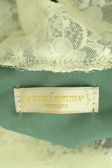 axes femme（アクシーズファム）の古着「レース切替ドレープベロアプルオーバー（カットソー・プルオーバー）」大画像６へ