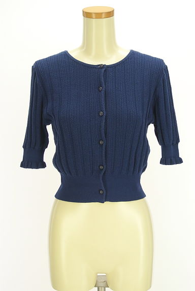 JILL by JILLSTUART（ジルバイジルスチュアート）の古着「透かし編みニットカーディガン（カーディガン・ボレロ）」大画像１へ