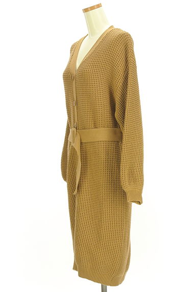 jouetie（ジュエティ）の古着「ベルト付きワッフルニットロングカーディガン（カーディガン・ボレロ）」大画像３へ