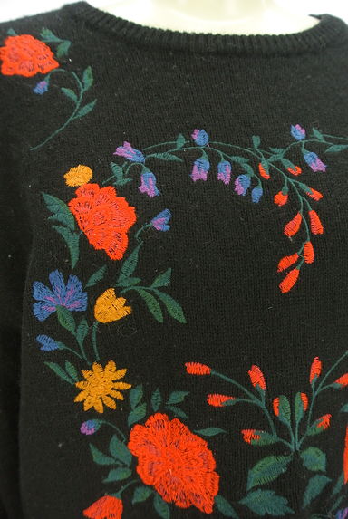 GRACE CONTINENTAL（グレースコンチネンタル）の古着「花刺繍ニットトップス（ニット）」大画像４へ